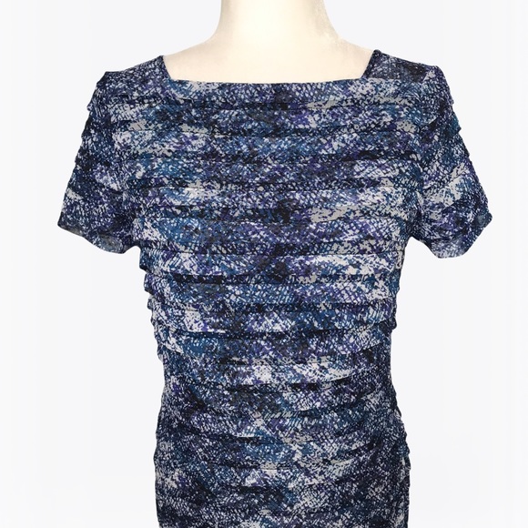 Adrianna Papell Ruffle Sheath Women’s Midi Dress - 6/8 - Picture 10 of 17